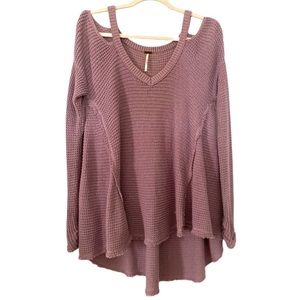 Free People Cold Shoulder Sweater (Sm) (Purple)